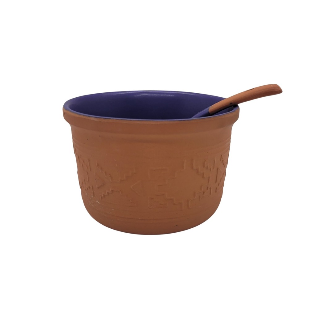 Taco Bell 1998 Kitchen Originals Terracotta Salsa‎ Bowl and Ladle Set